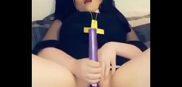  Slutty Nun gets fucked and receives a big creampie